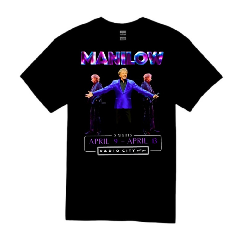 Manilow Black Graphic T-Shirt